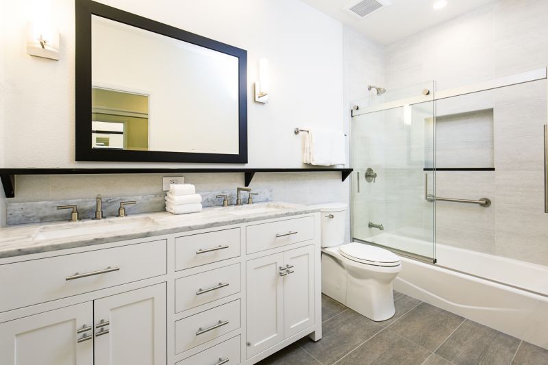 Wide Picture of a Renovated Bathroom